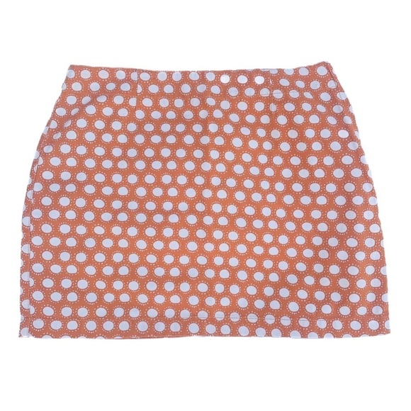 Garnet Hill Dresses & Skirts - Garnet Hill Orange and White Polka Dot Skirt
